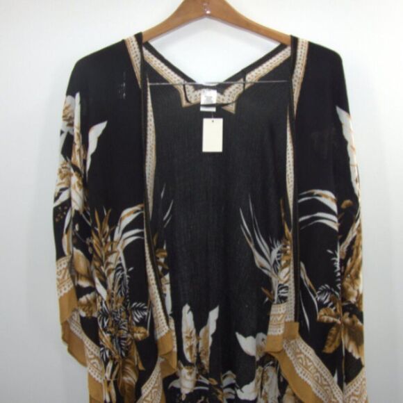NWT Women's One Size Lightweight Flowy Kimono Swimsuit Cover Up - Picture 3 of 7